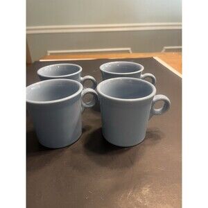 Fiesta Fiestaware Periwinkle Light Blue “Tom & Jerry” Ring Handle Mug 4pc